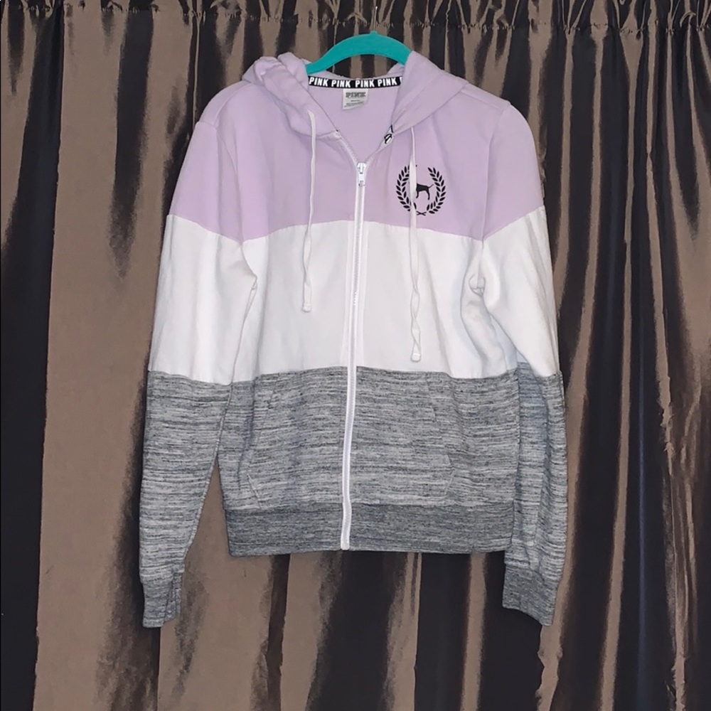 Pink brand zip up hoodie, sz Med